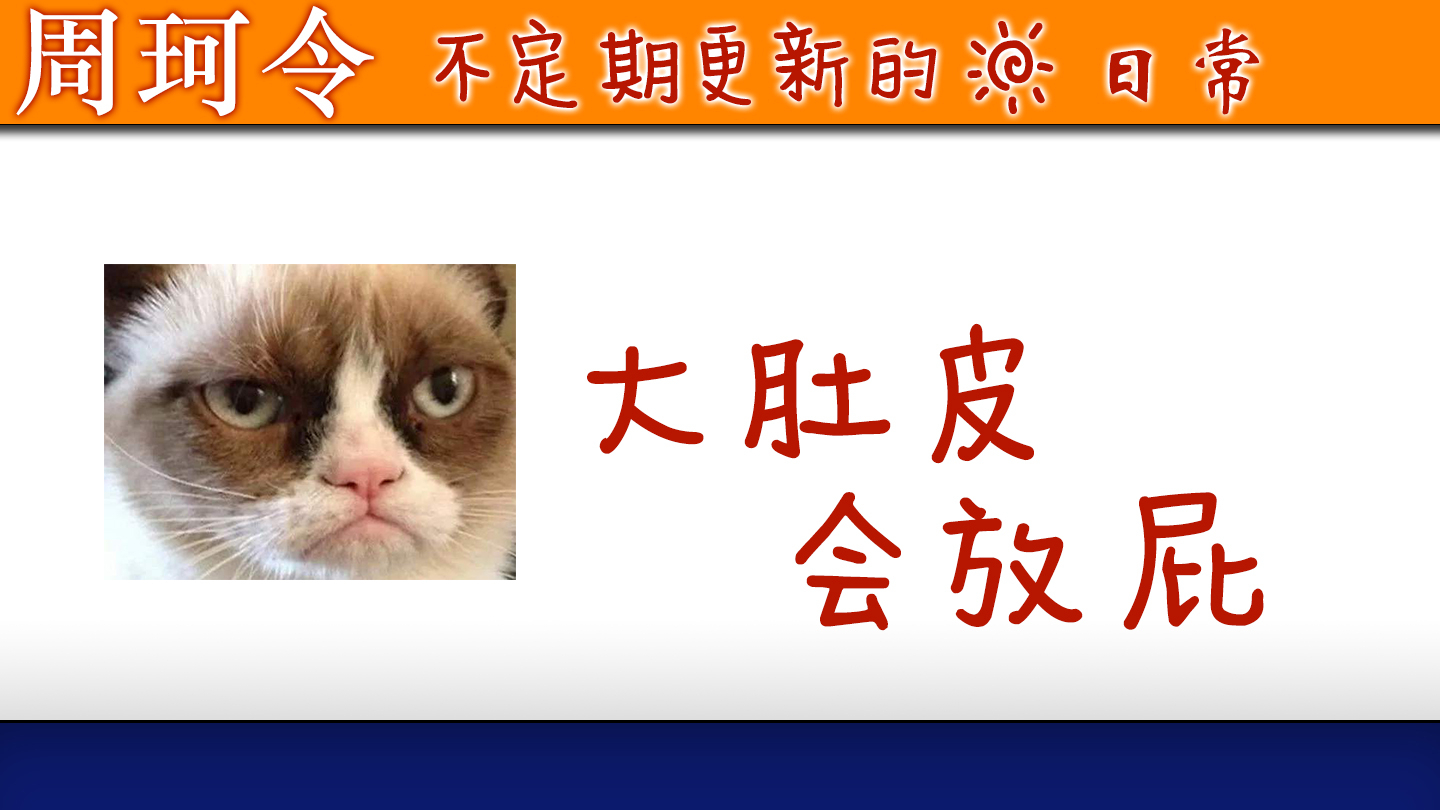 大肚皮,会放屁。【周珂令】不定期更新的日常